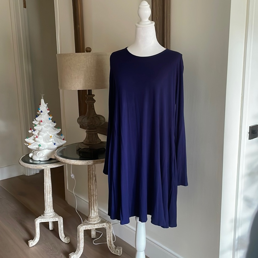 Navy Long Sleeve Dress